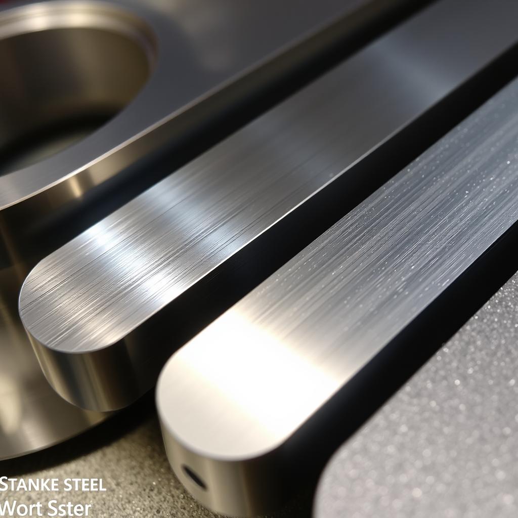 Aesthetic finish of custom machined stainless steel parts