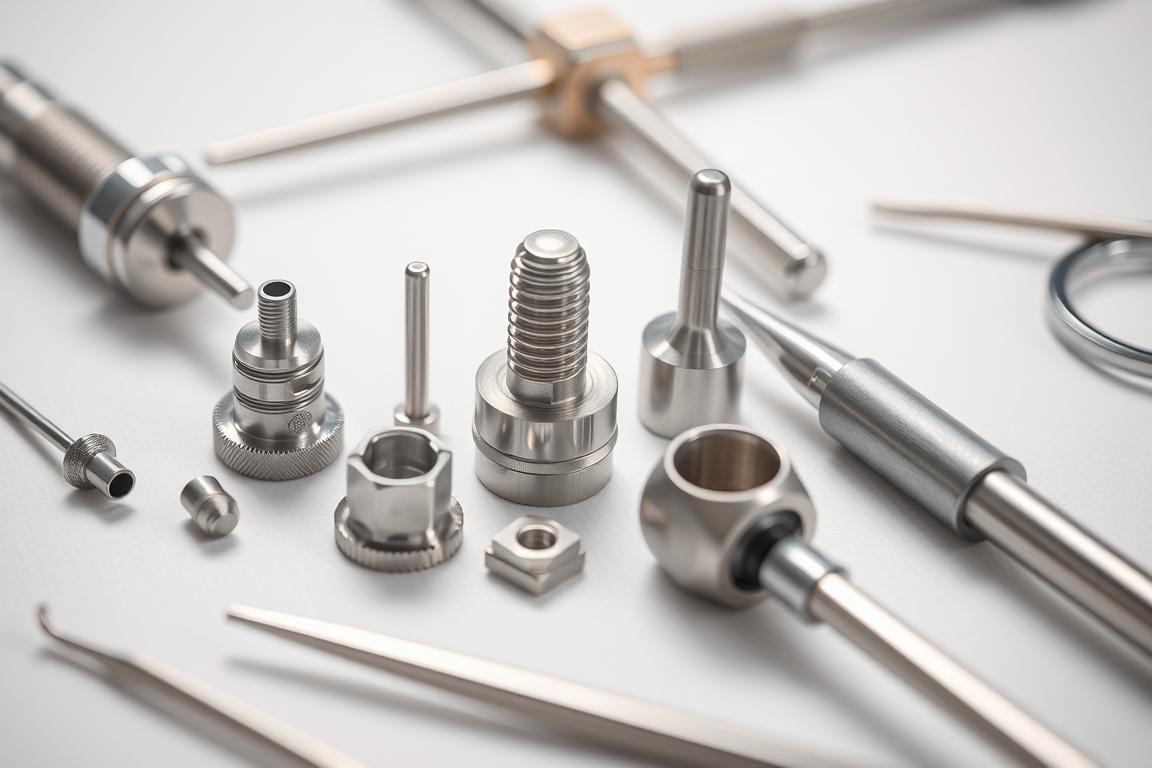 Titanium medical implants and surgical instruments