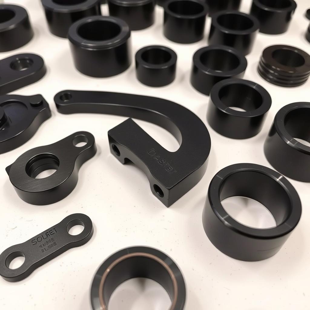 Black oxide coated stainless steel parts