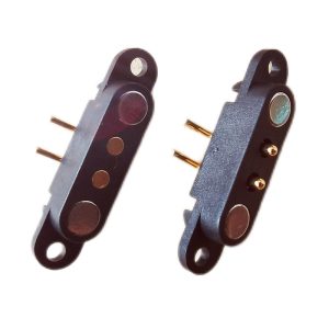2p bending magnetic pogo pin Smart appliance side-mounted horizontal welding docking male and female pogo pin